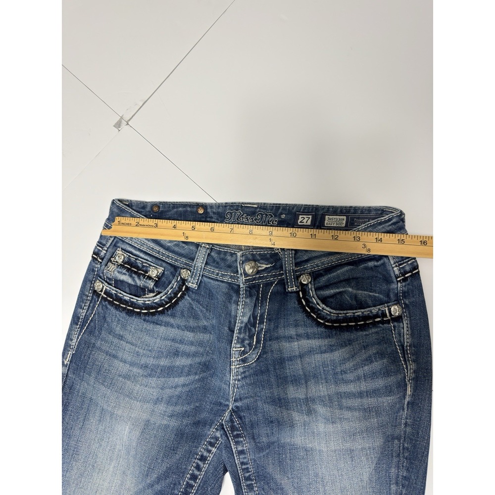 Miss Me Women's Easy Bootcut Jeans Embellished Size 30 Rhinestones Cowgirl Rodeo - Picture 7 of 12